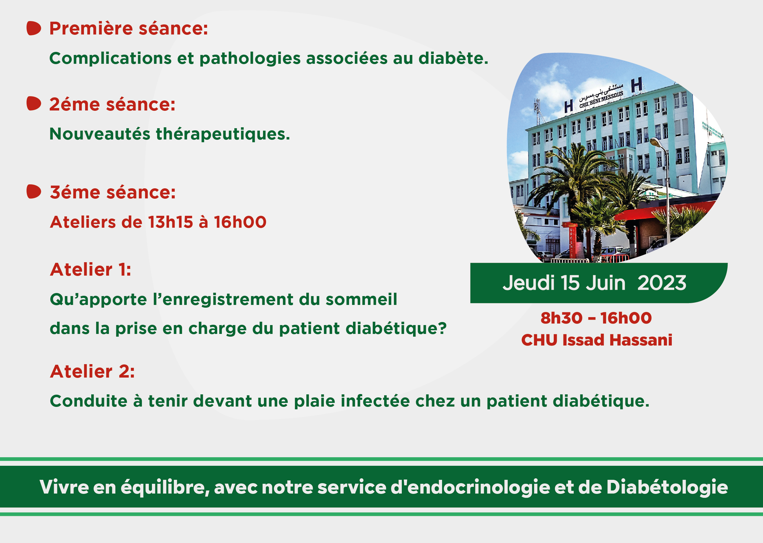 Journée de formation Service endocrinologie et diabétologie