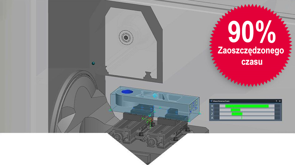 Konfiguracja wirtualnej maszyny - z oprogramowaniem TEBIS CAD/CAM 90% zaoszczędzonego czasu