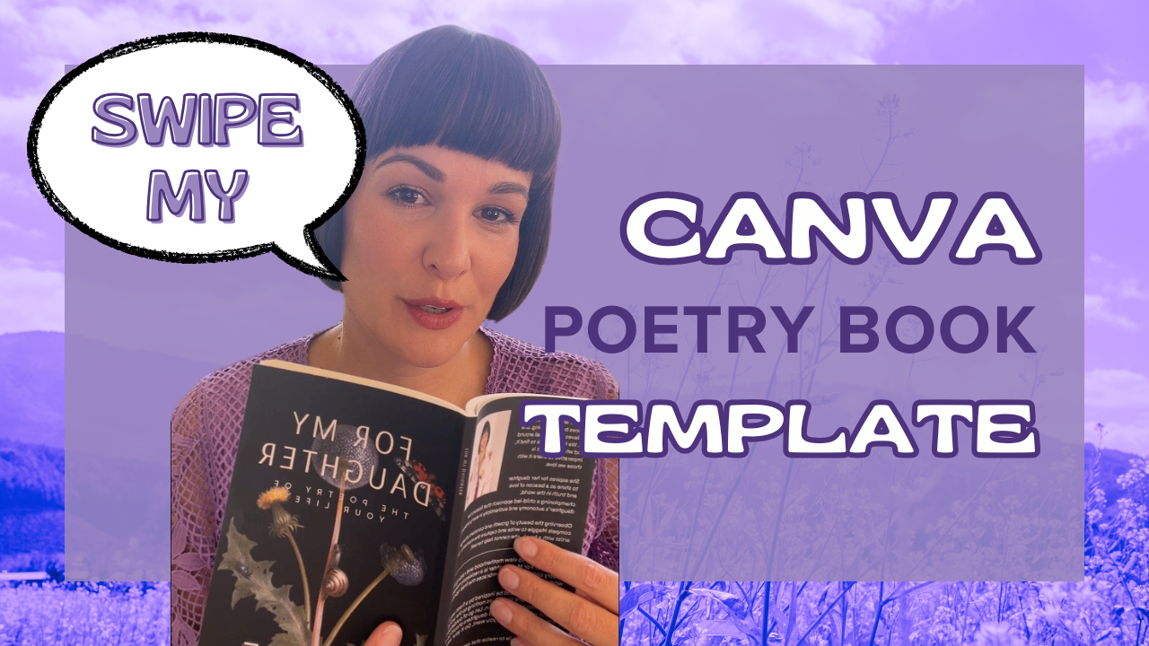 Swipe my Canva poetry book template