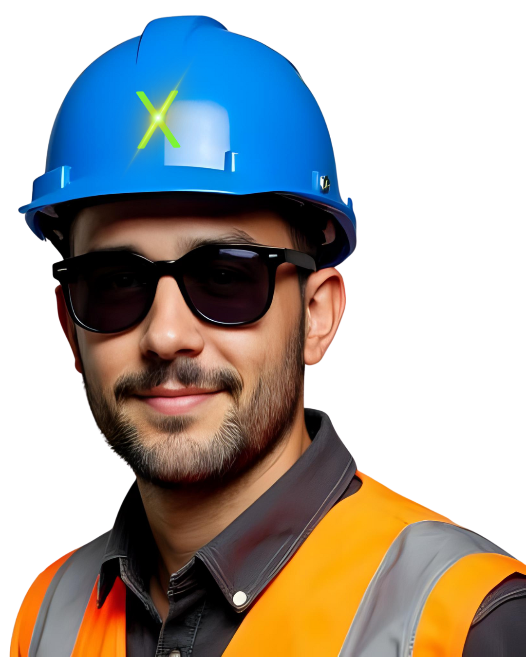 Persona con casco y Lentes Industriales -  Energía Solar - Instalación de Paneles Solares - Soluciones Inteligentes