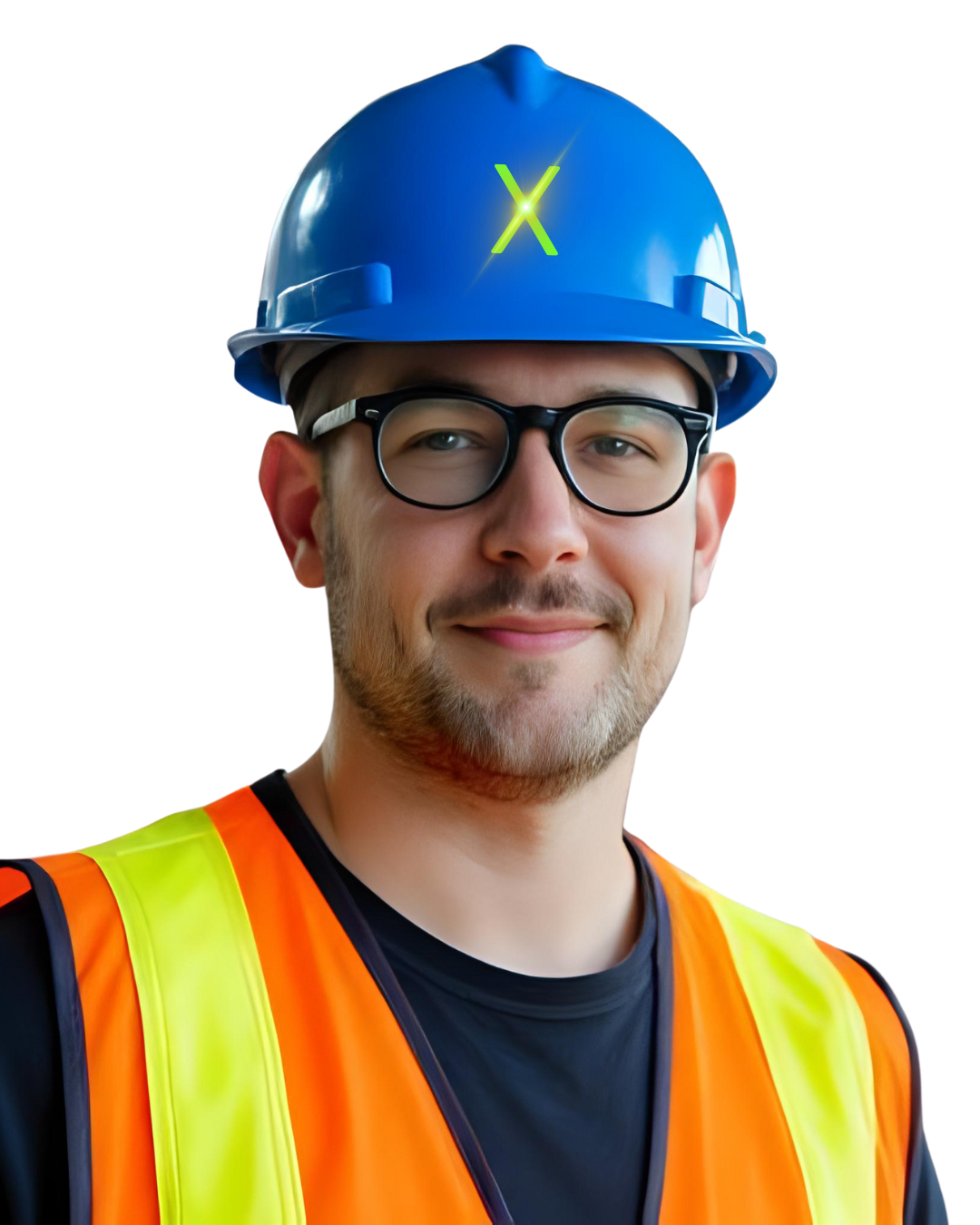 Persona con casco y Lentes Industriales -  Energía Solar - Instalación de Paneles Solares - Soluciones Inteligentes