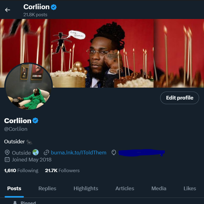 Corliion stan account