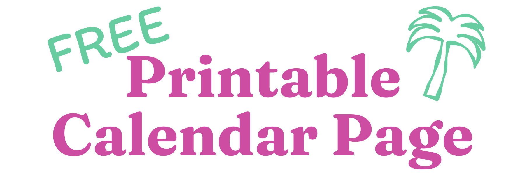 Free Printable Calendar Page