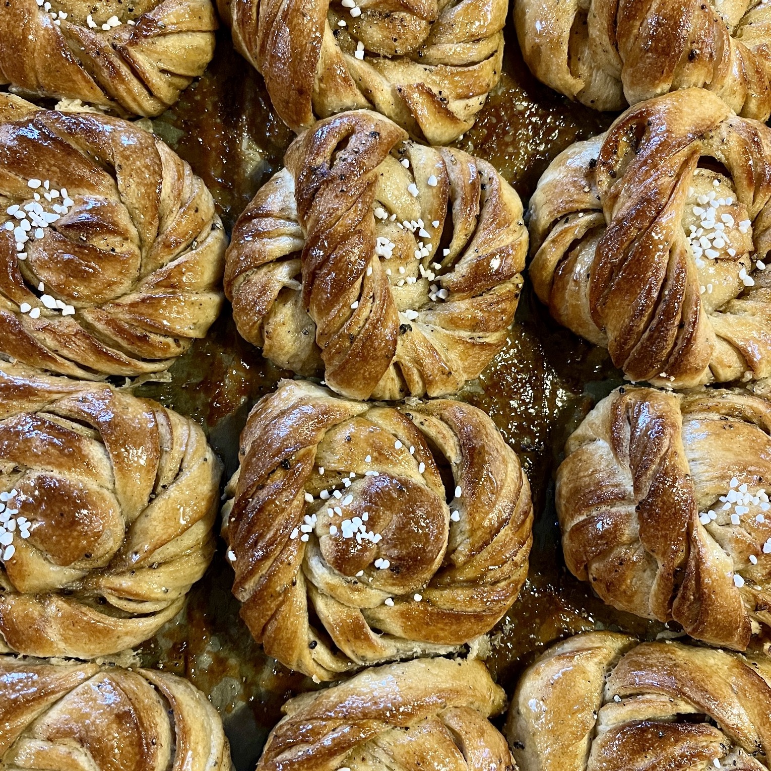 Overhead view of Cardamom Buns.