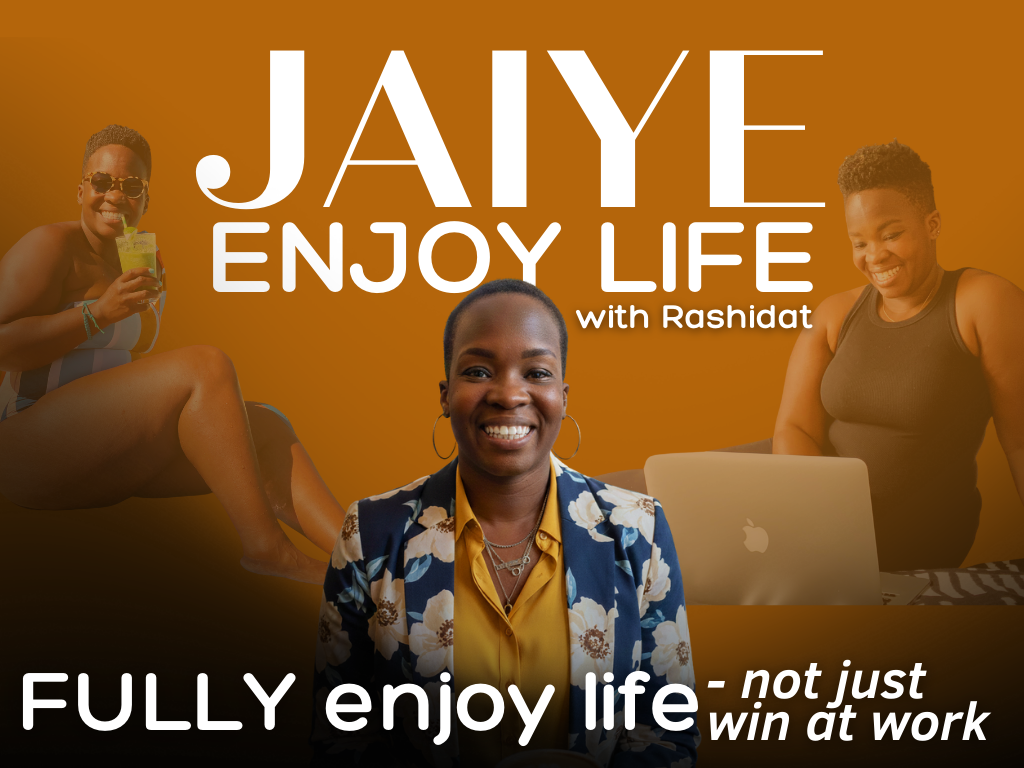 Jaiye with Rashidat digital coaching suite mockup — featuring mindset coaching, lifestyle tools, and community support for ambitious Black women, boss babes, and corporate baddies stepping into their soft girl era.