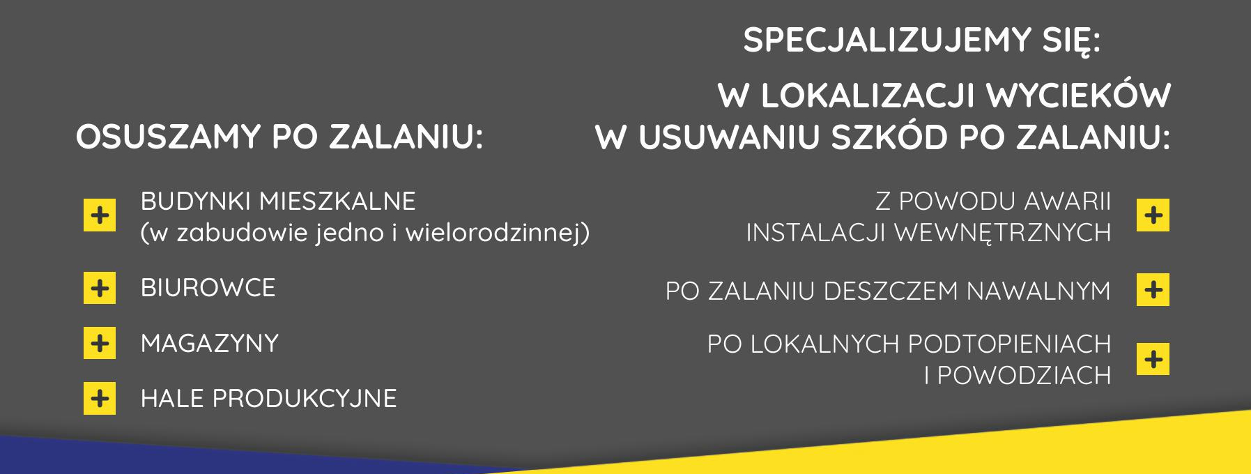 Specjalizujemy się w usuwaniu szkód po zalaniu