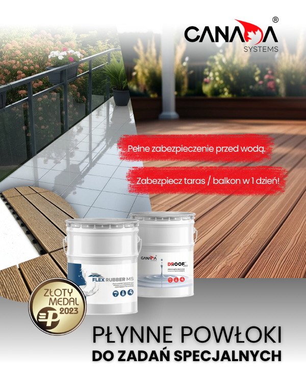 Pełne zabezpieczenie przed wodą. Zabezpiecz taras / balkon w 1 dzień!