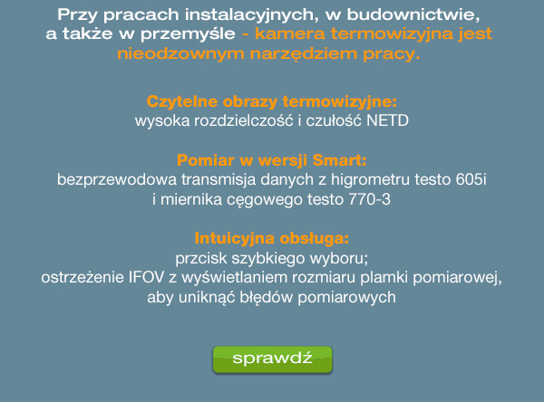 Kamera termowizyjna w ofercie promocyjnej