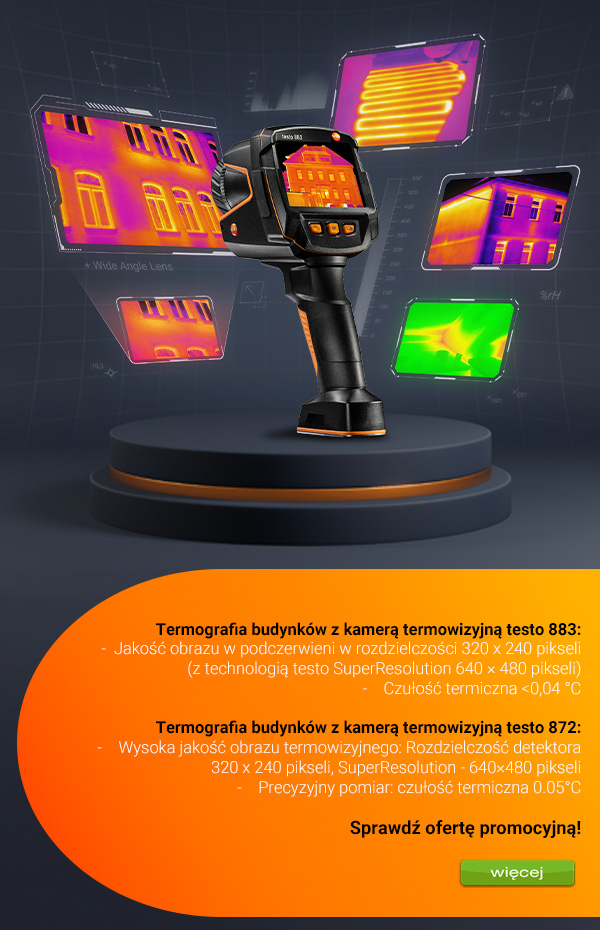 Kamery termowizyjne Testo do termografii budynkow