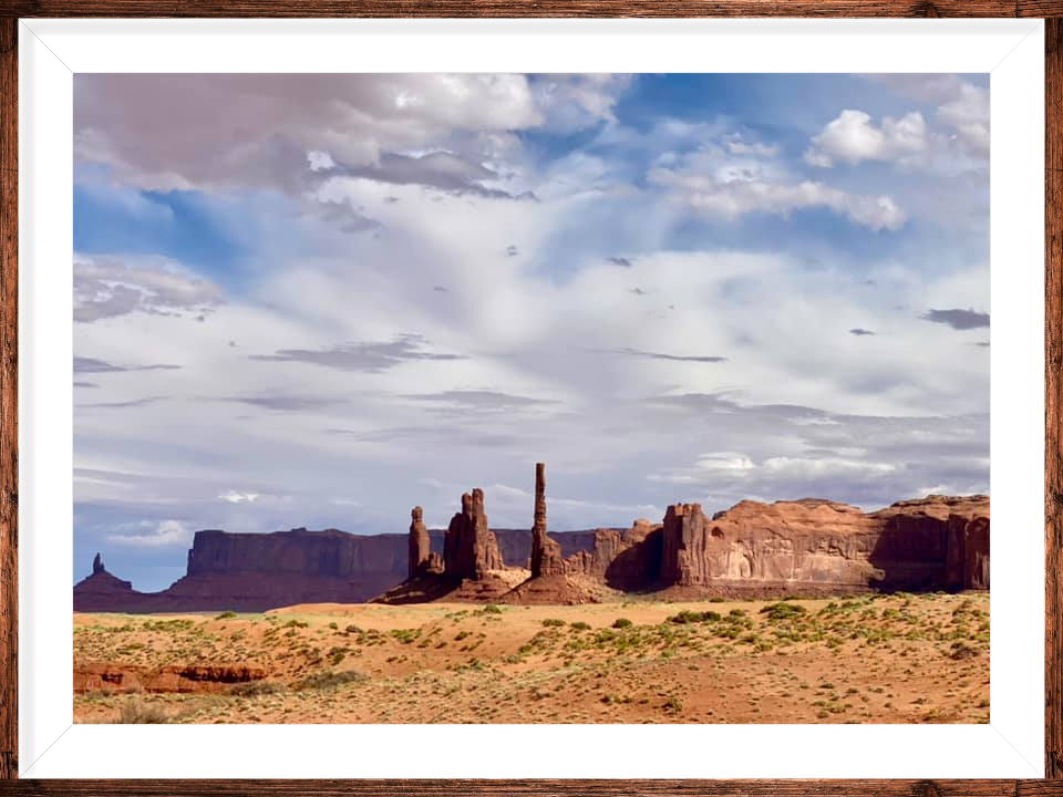 The Totem Poles Formation at Monument Valley