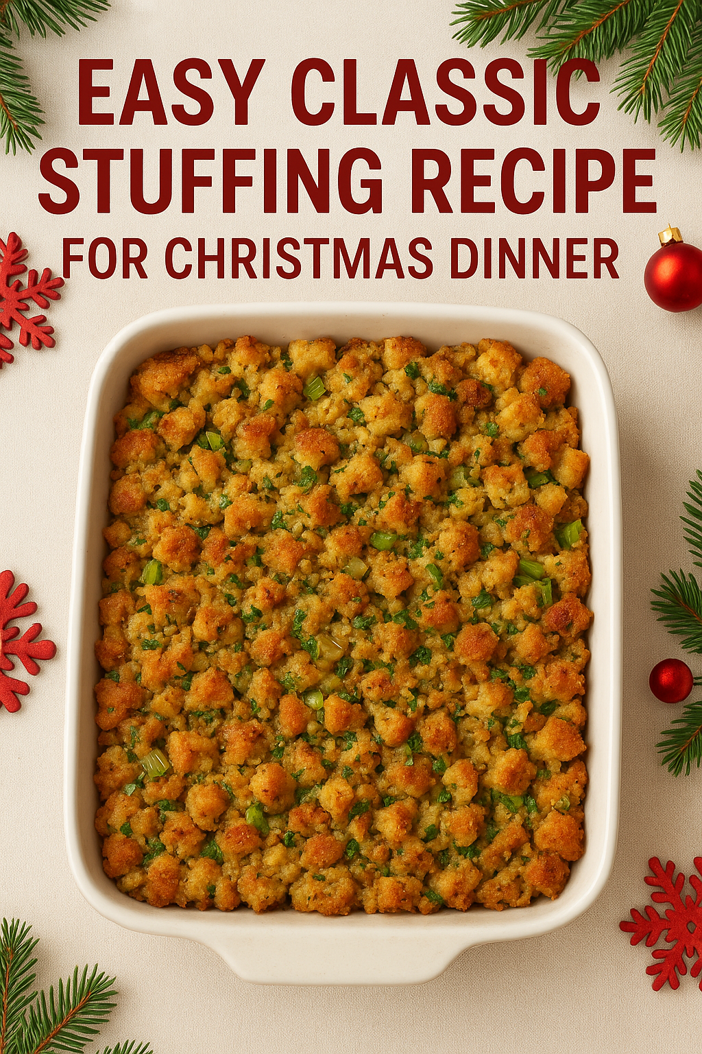 Easy Classic Stuffing Recipe For Christmas Dinner