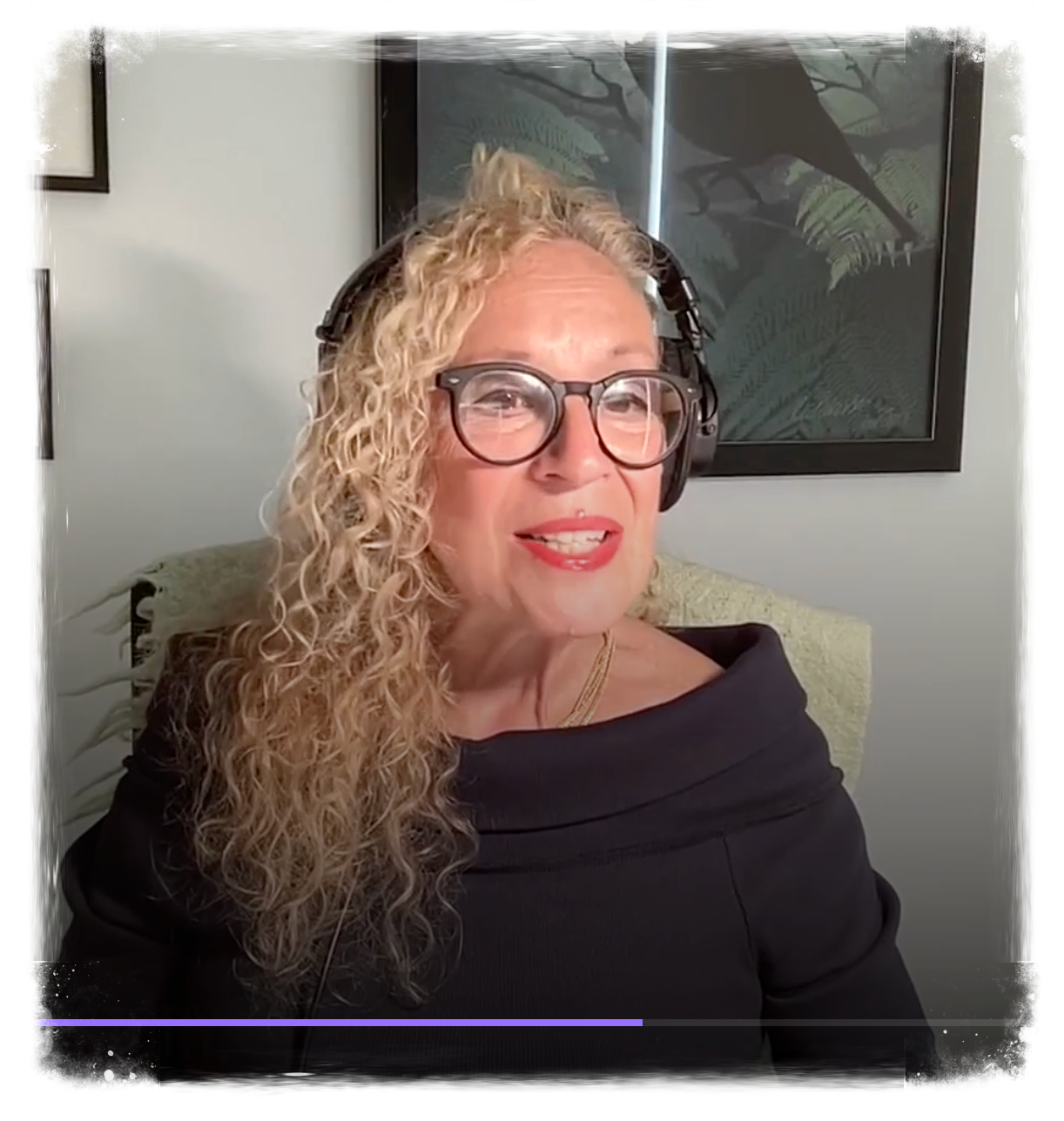 Frances Manwaring recording a vlog