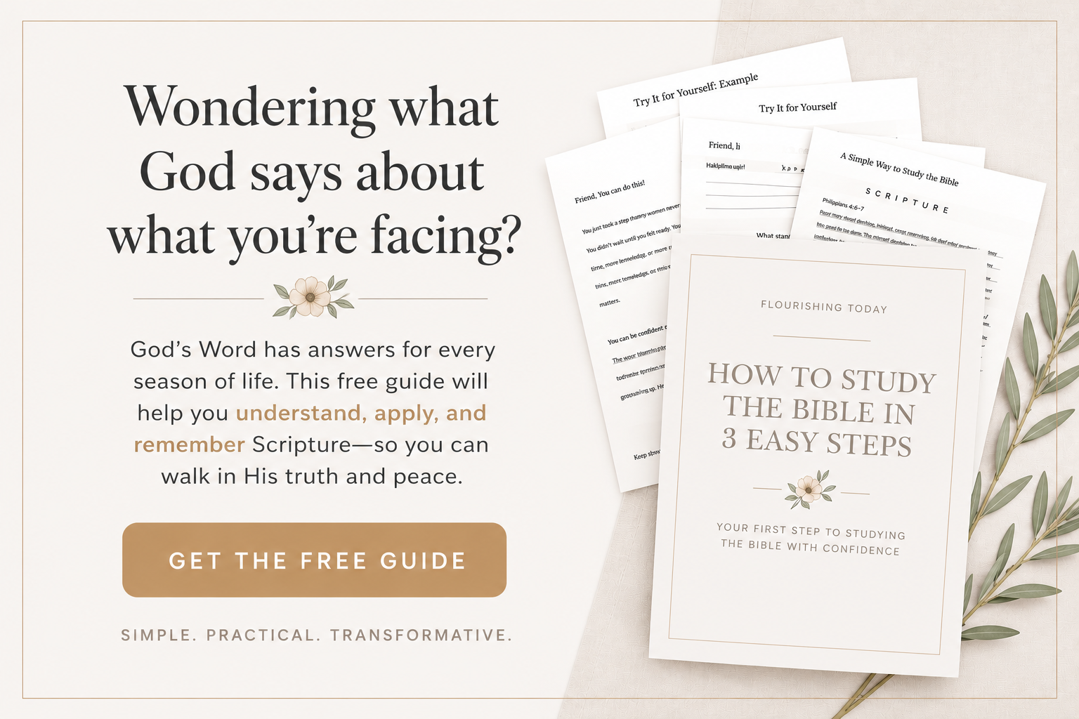 free 3 step guide to study the bible