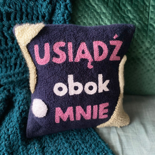 poduszka dekoracyjna Usiądź obok mnie