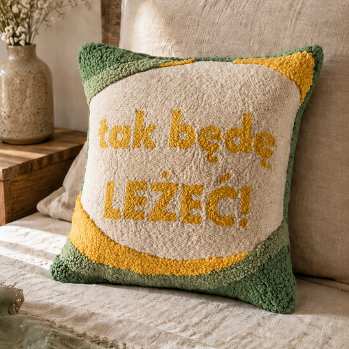 poduszka dekoracyjna Tak będę leżeć