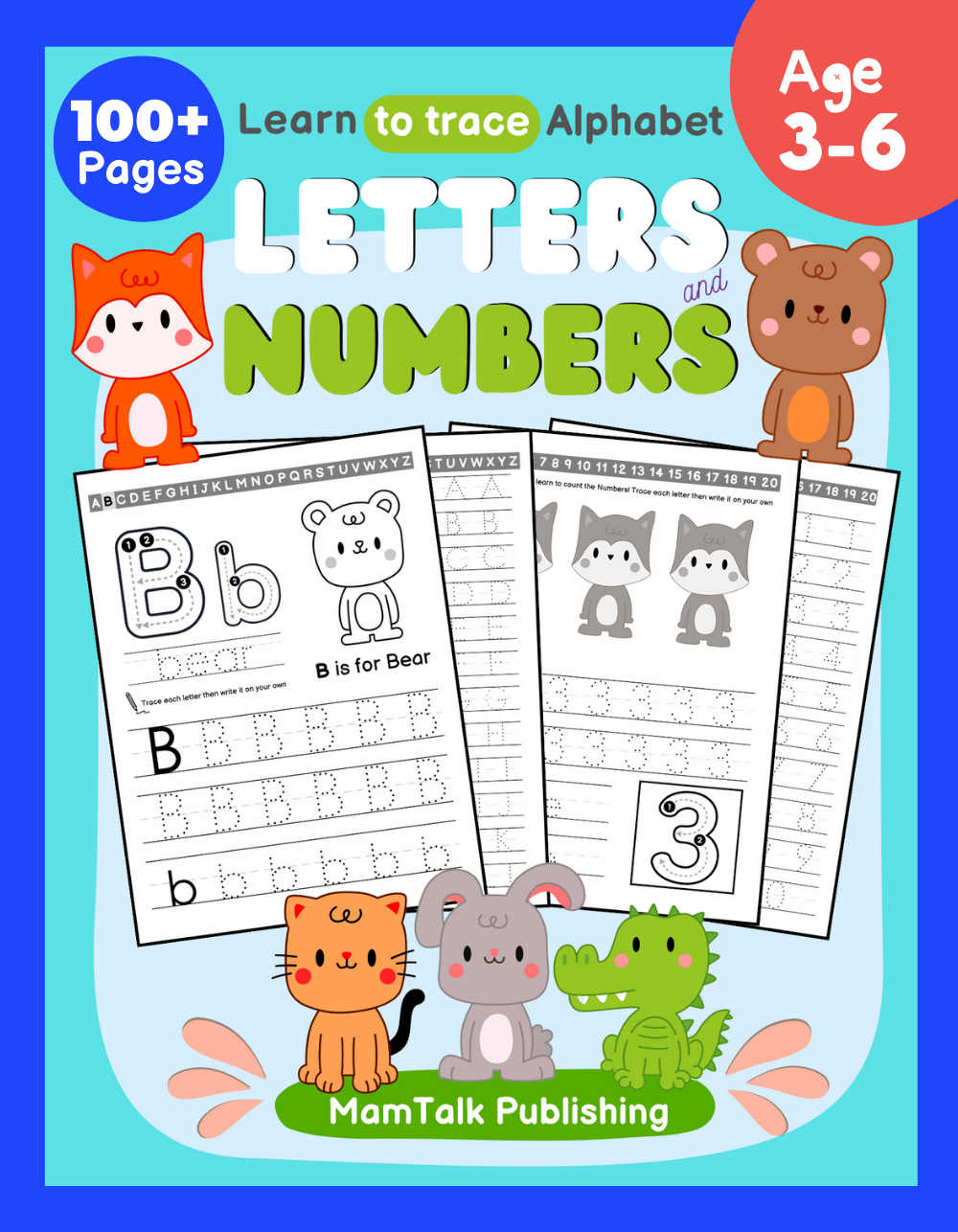 Alphabet Letter Number Tracing Writing Book by MamTalk Publishing on Amazon