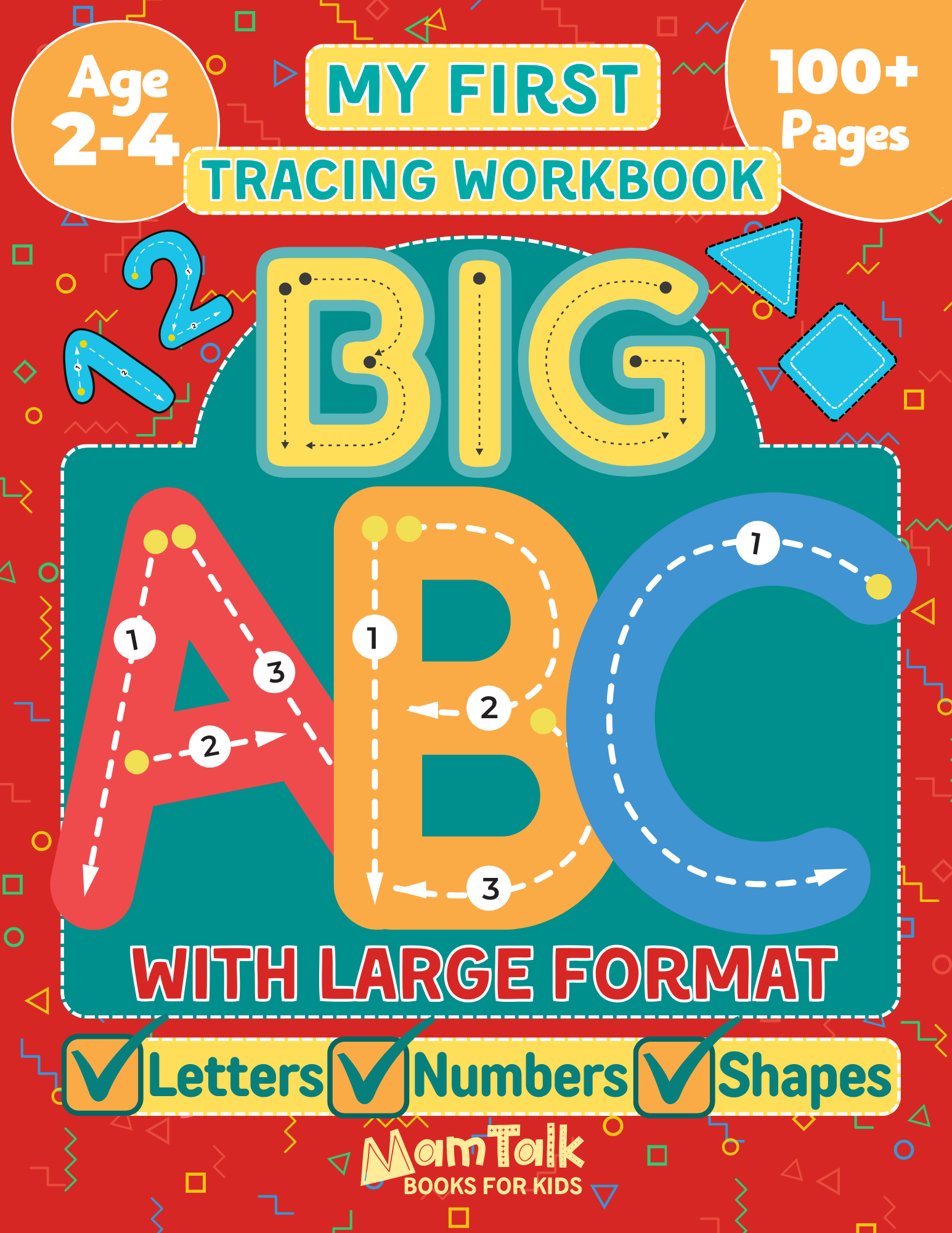 Big ABC 123 Tracing Letters number Shapes Book by MamTalk Publishing on Amazon