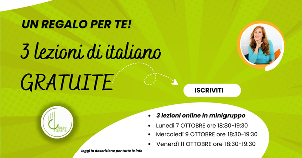 Lezioni di italiano gratuite. Free Italian Lessons