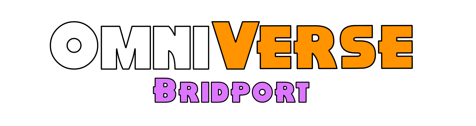 "OmniVerse celebrating Other Voices" in White and orange text on a multicoloured background
