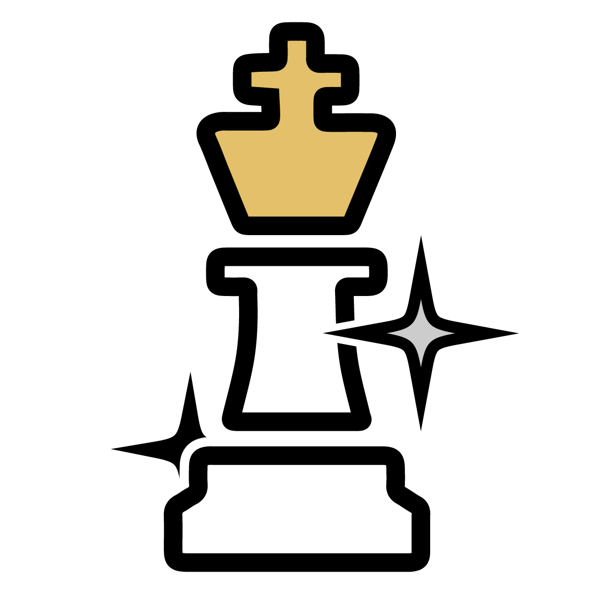 an icon representing the king chess piece