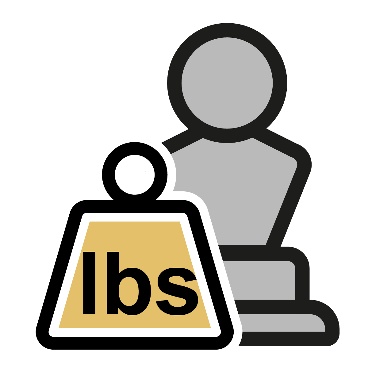 an icon representing the weight