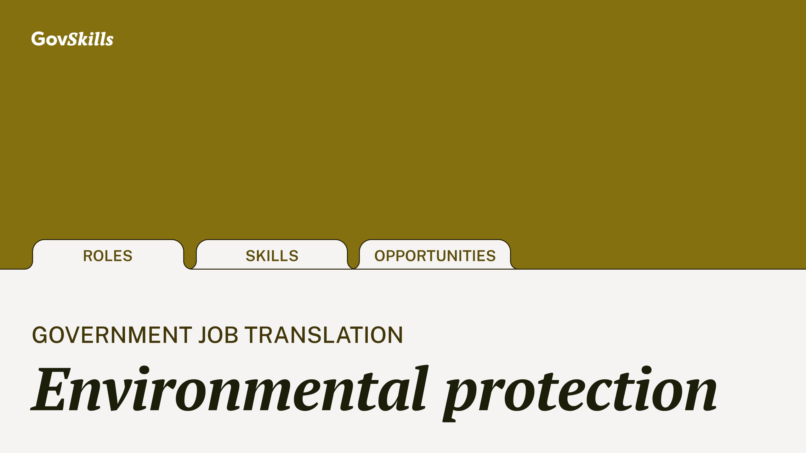 Job Translation: Environmental Protection