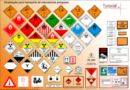Sinalização para transporte de mercadorias perigosas