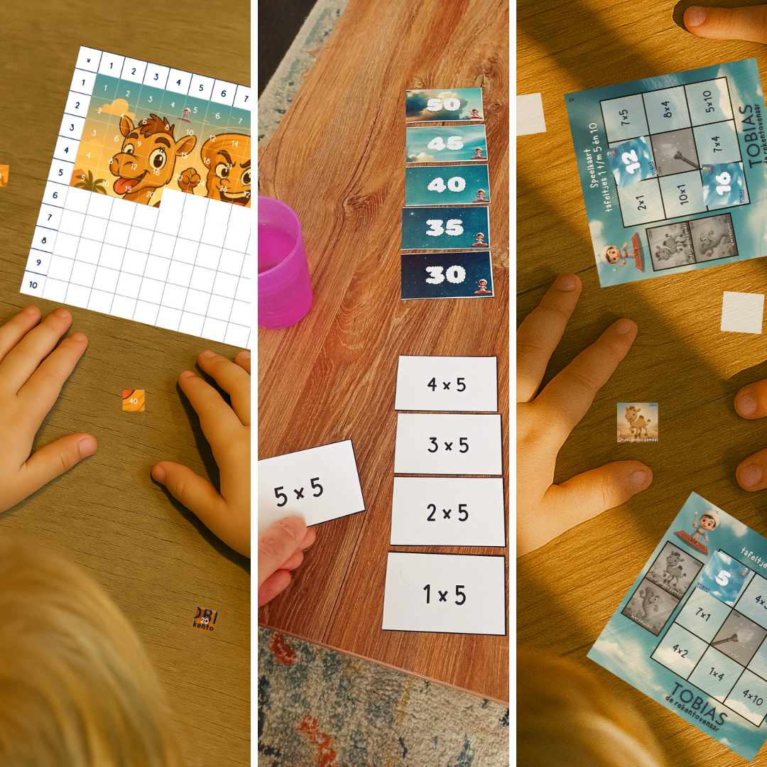Flitskaarten om tafels te oefenen met spelletjes – ideaal voor groep 4 en groep 5
