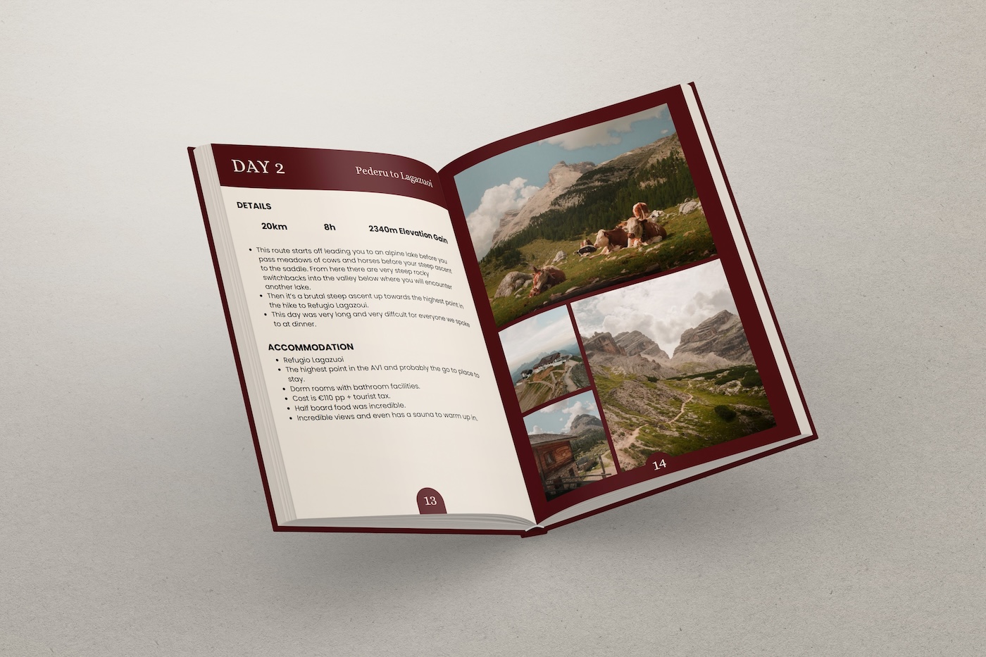 dolomites alta via 1 hiking guide and notion travel template