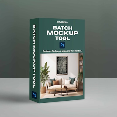 digital product tool used for batch mockups for ecommerce websites using photoshop