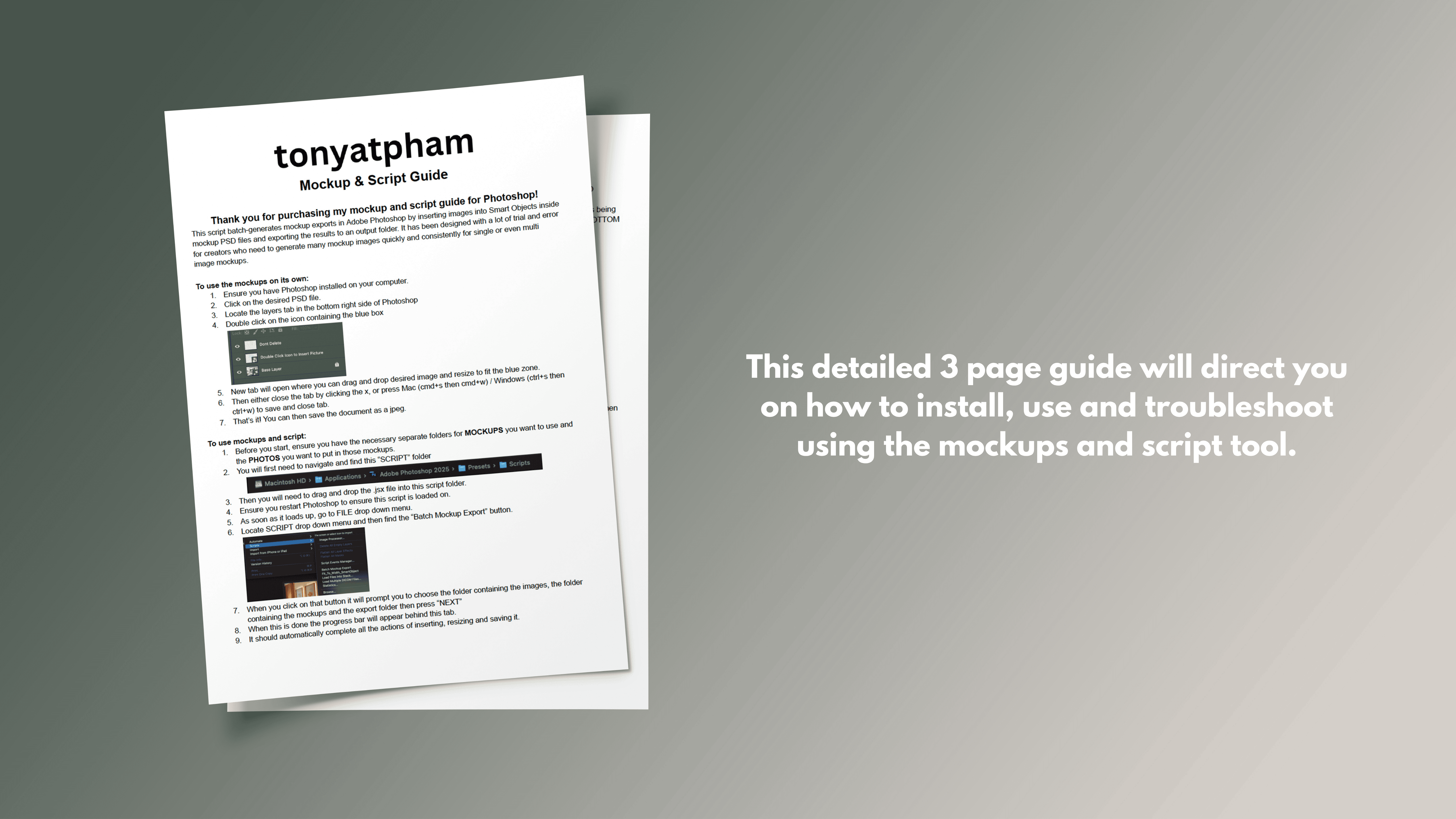 photoshop batch mockup script tool for etsy and e-commerce marketing