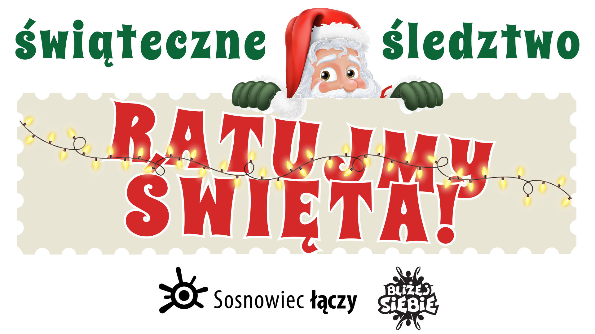 Napis: Gra miejska Po Nitce do Kłębka, obok Jednorożec z haftowaną grzywą i ogonem oraz logo mBank