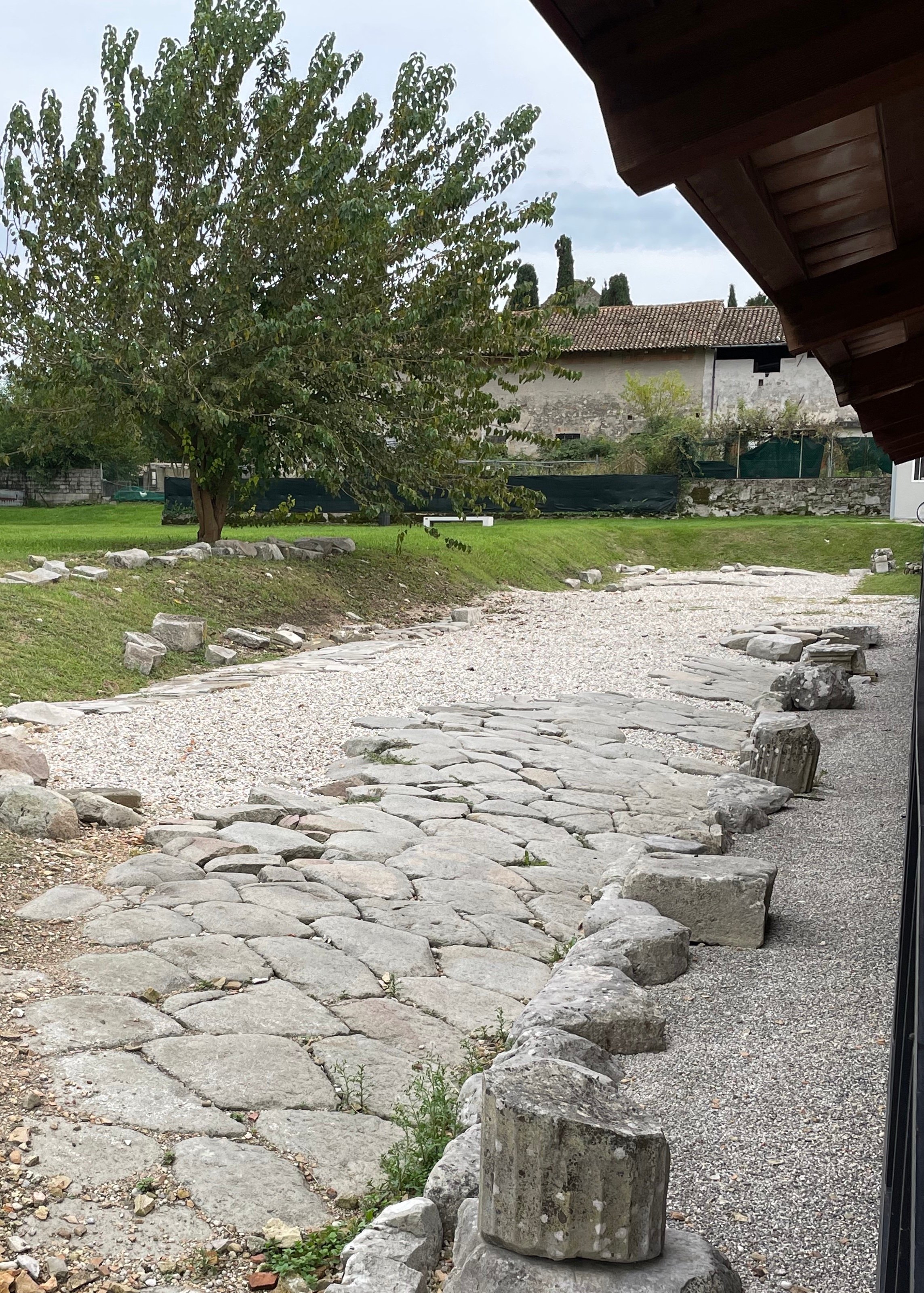 The remains of a Roman road that ran past the domus of Titus Macer in Aquileia