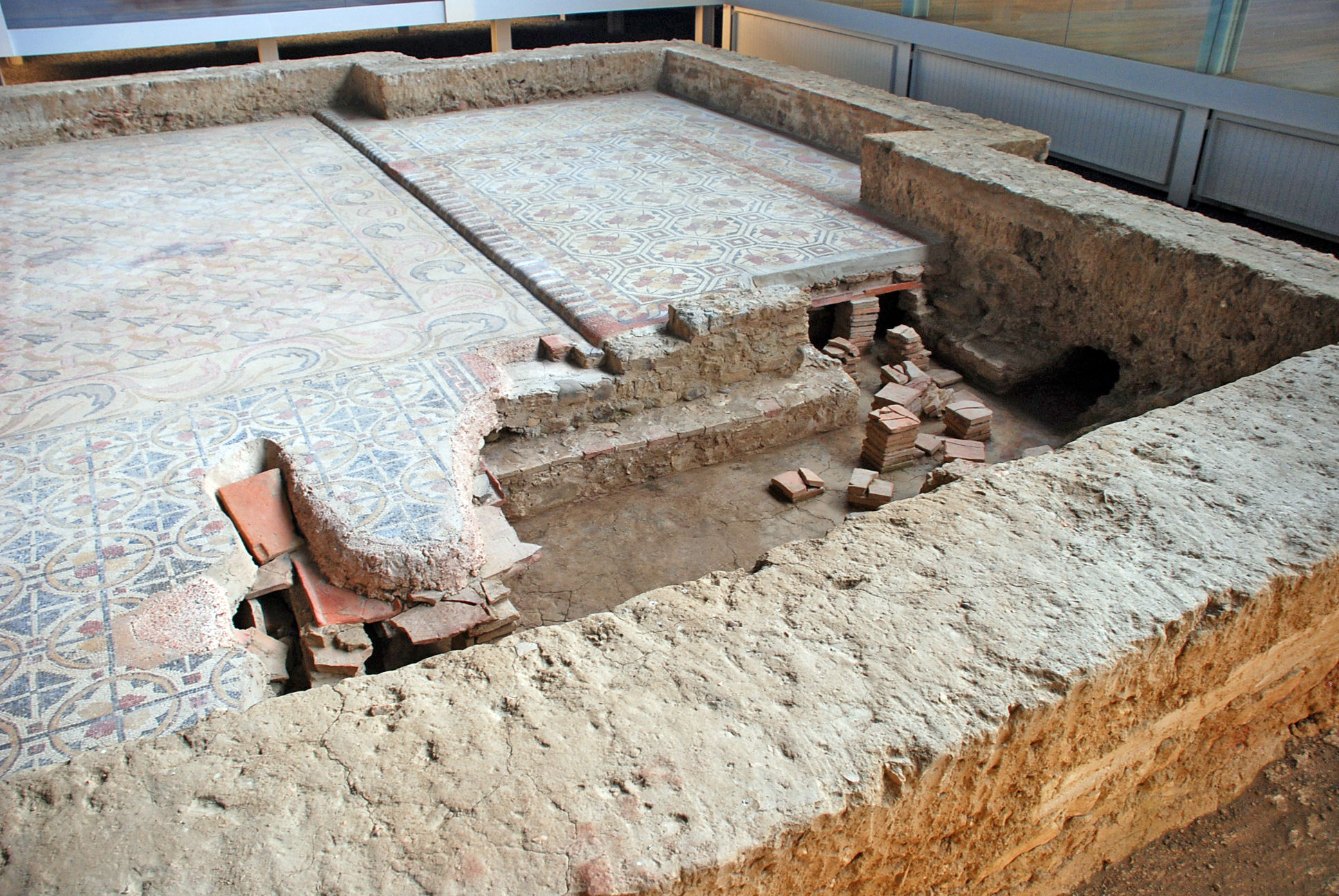 Roman hypocaust central heating system