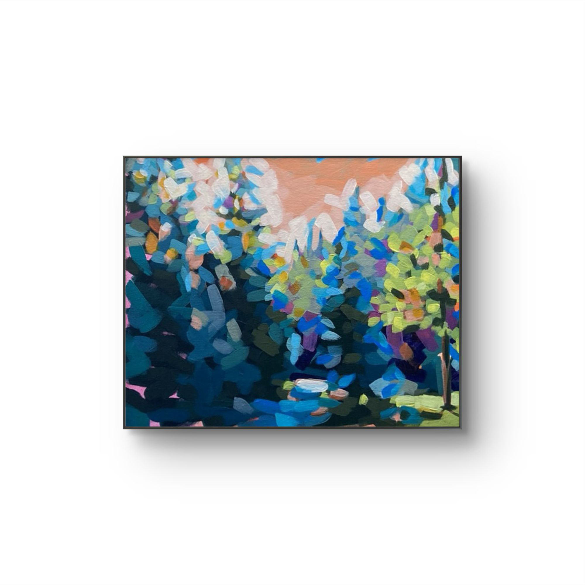 crafticana silvana manoliu romanian modern impressionist paintress painter artist acrylic painting canvas panel morning forest