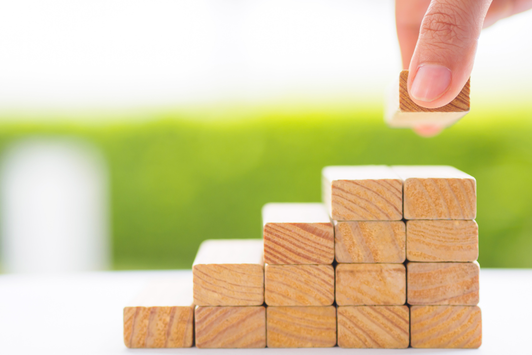 building blocks being stacked
