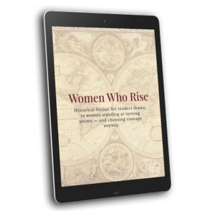 An e-reader displays a book titled 