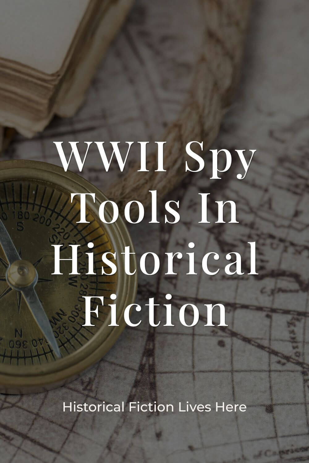 A vintage compass rests on a map, overlaid with the text 