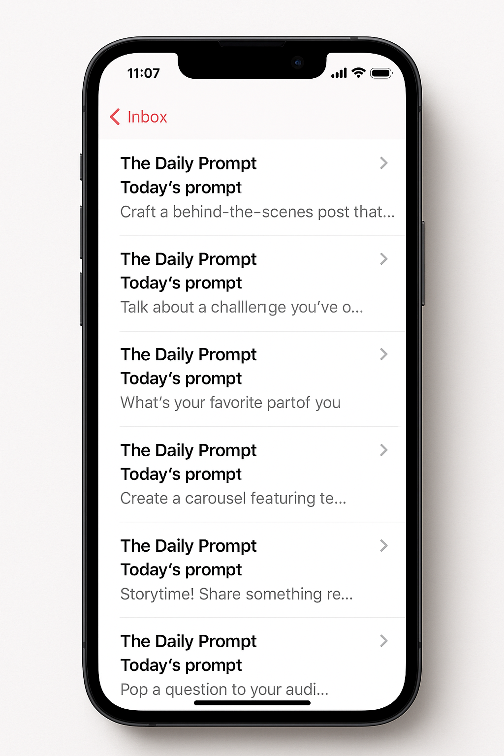 Inbox Prompt You’ll get: