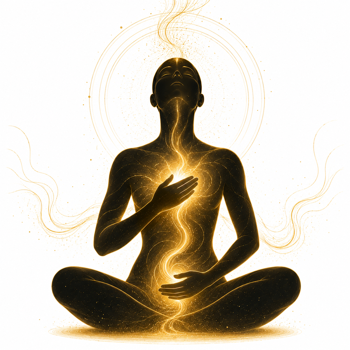 Self Love Mission - a place where people connect around self-love, starting with a gentle introductory breath-work course for people who want to connect more deeply to their true selves, represented by a handsome young man with a peaceful face breathing in the clear air.
