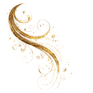 golden swirling decorative ornate lines representing flow and ease