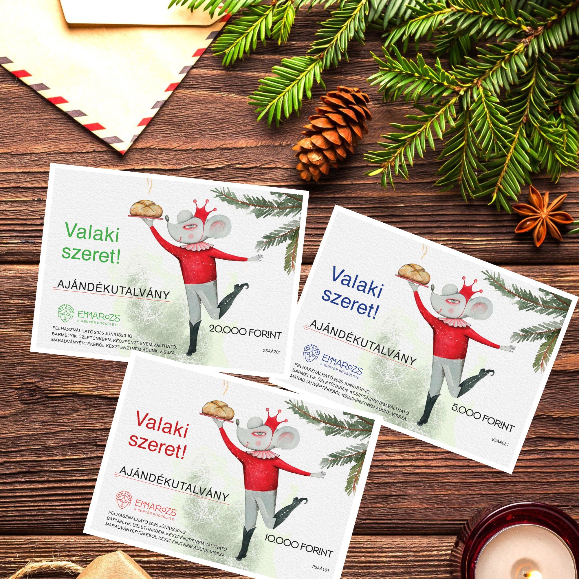 Ajándékkártya és merch termékek