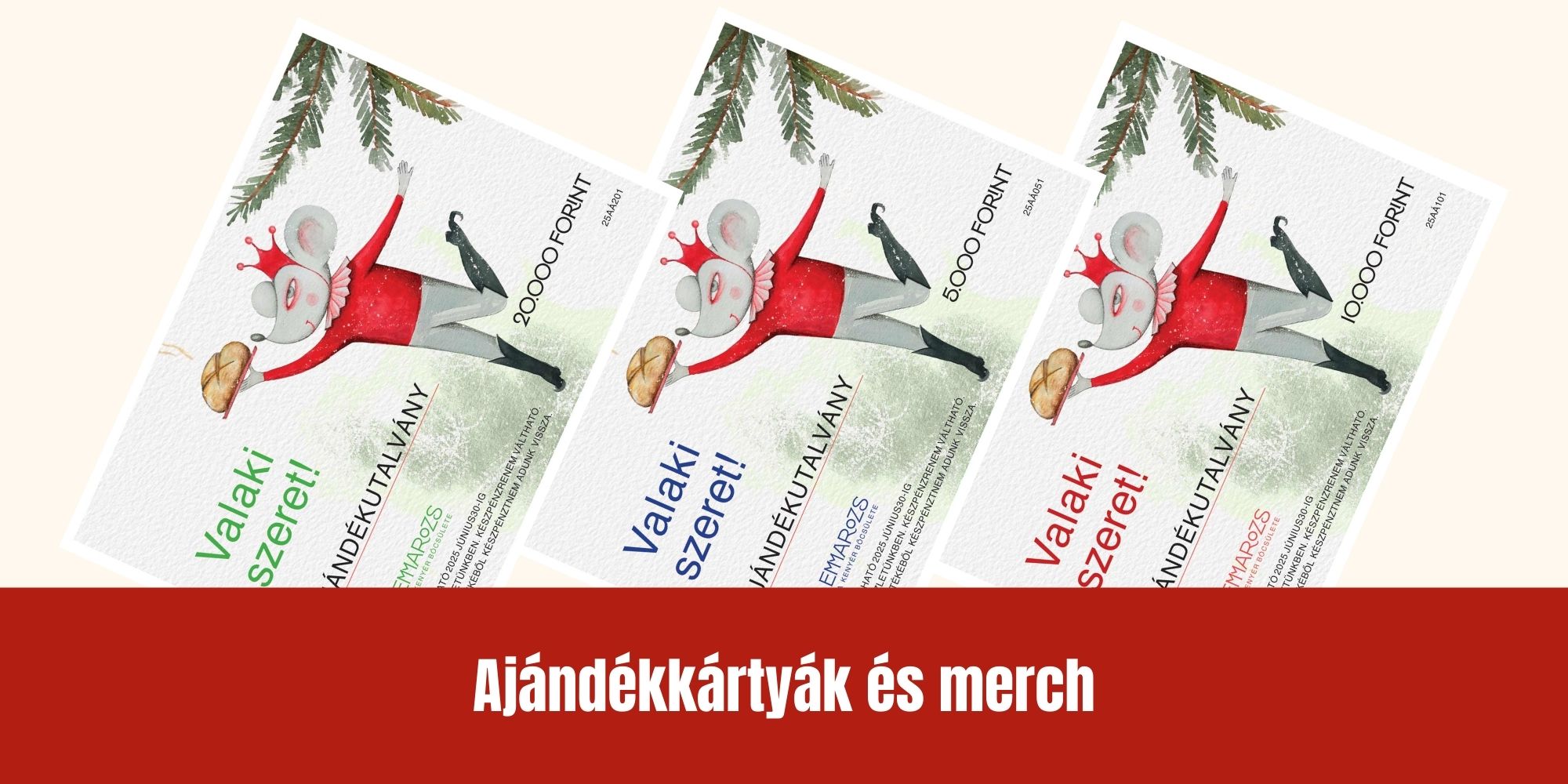 Ajándékkártyák és merch