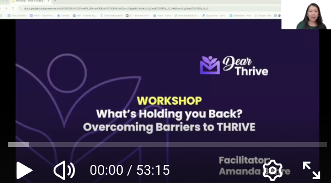 What's Holding You Back? Overcoming Barriers to Thrive in Your Career