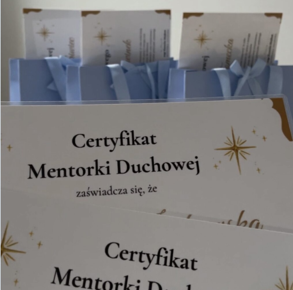 Certyfikaty Mentorki Duchowej