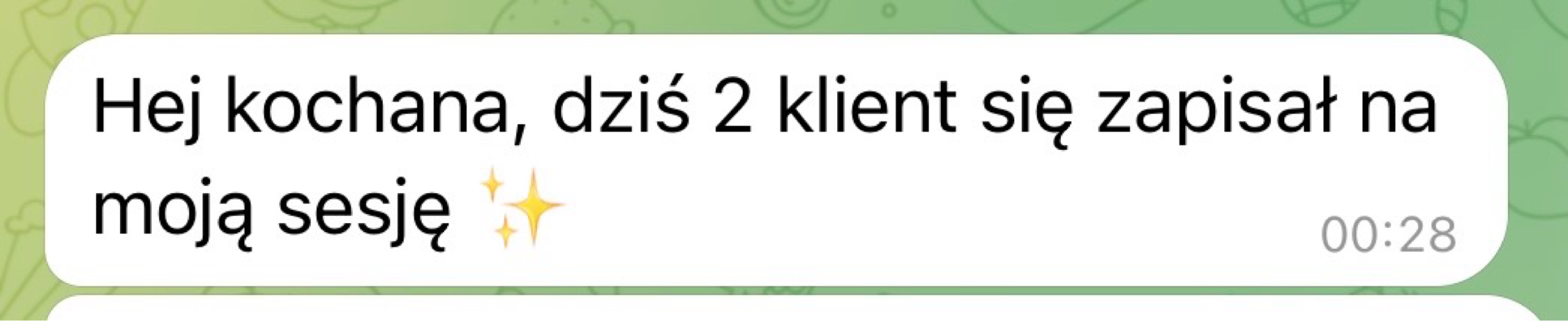 Opinia - drugi klient zapisany na sesję