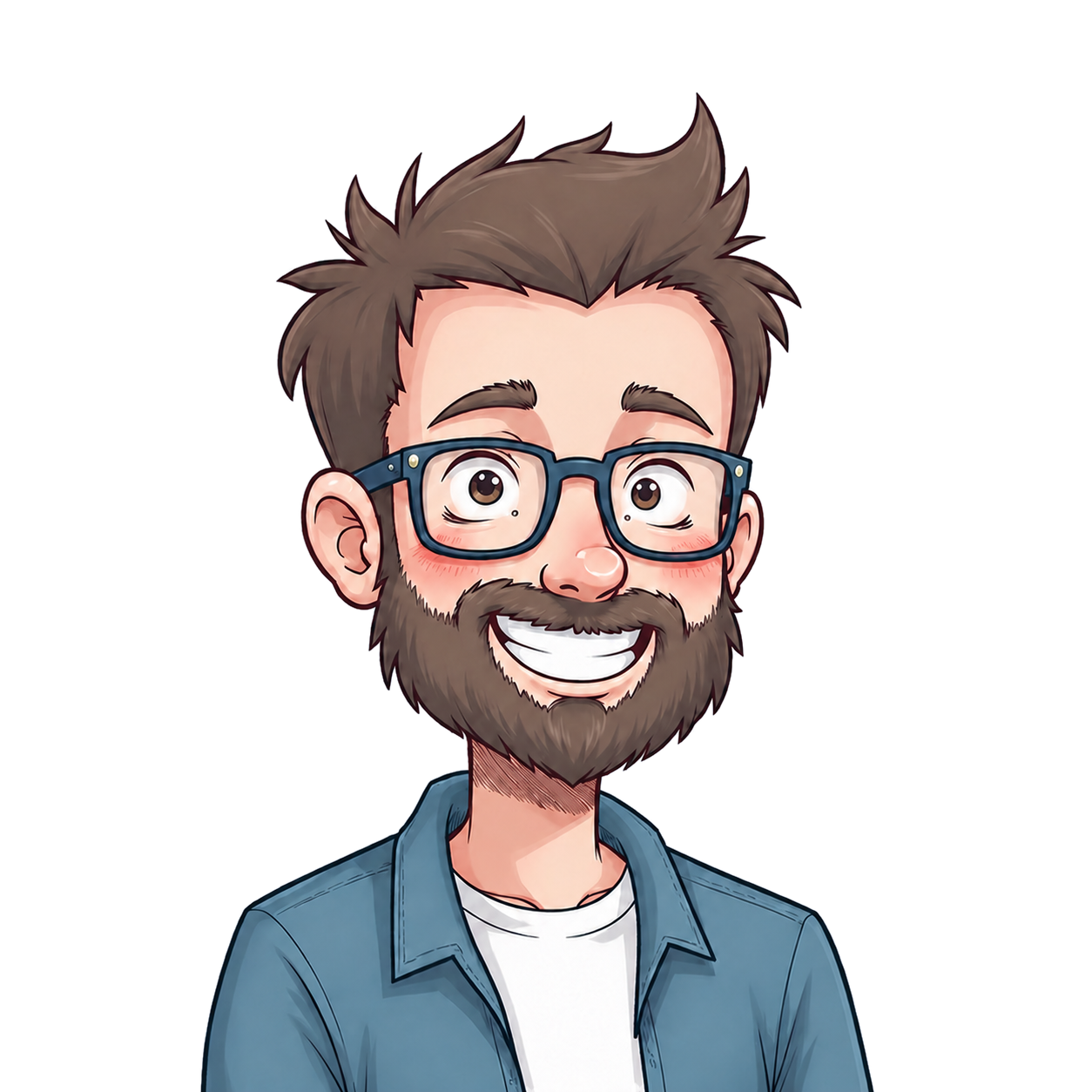Illustrated portrait of Max Finwise