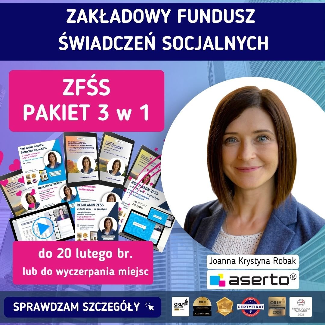 Szkolenia 2026 ZFŚS Pakiet 3 w 1