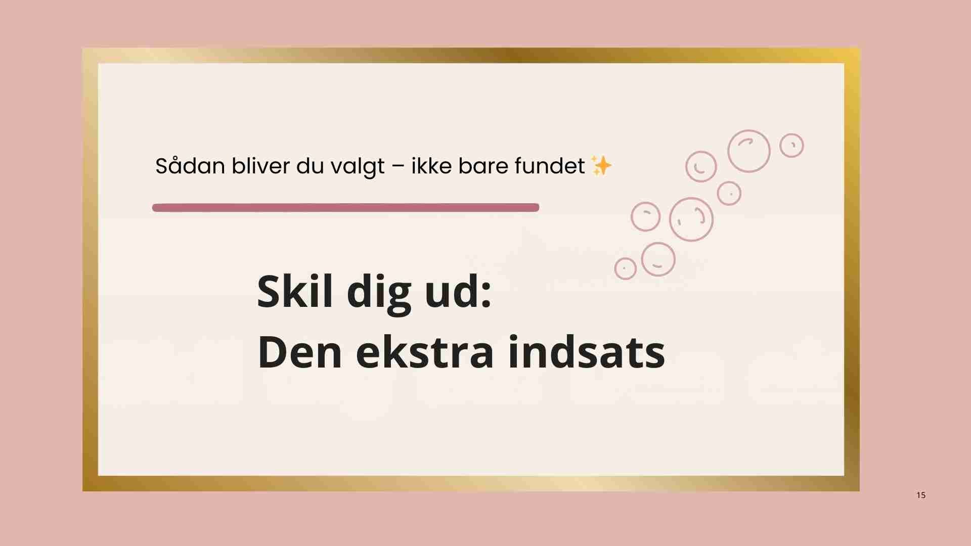 Skil dig ud: Den ekstra indsats ✨