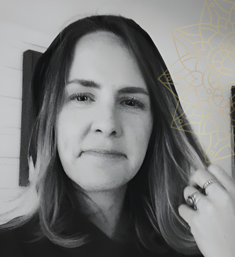 Joy Grassley headshot in black and white.